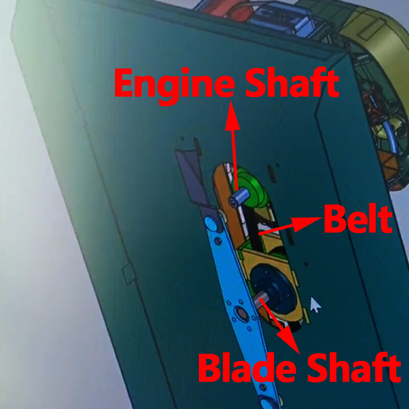 Gred motorja in lopatice ločene